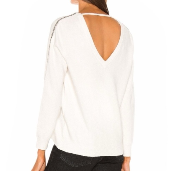 NEW 1. State Embellished V-Back Long Sleeve Sweater Soft Knit - Picture 1 of 15